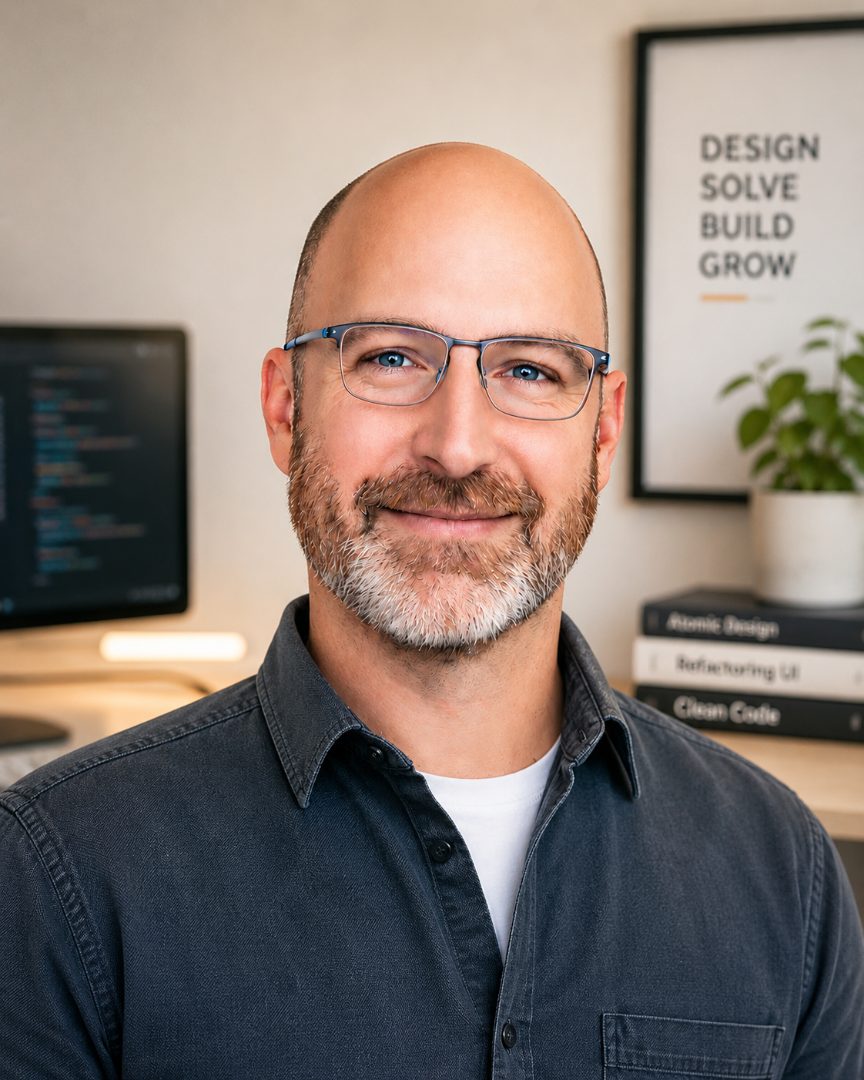 Alex Bean, founder of 321 Enterprise, in his Orlando workspace